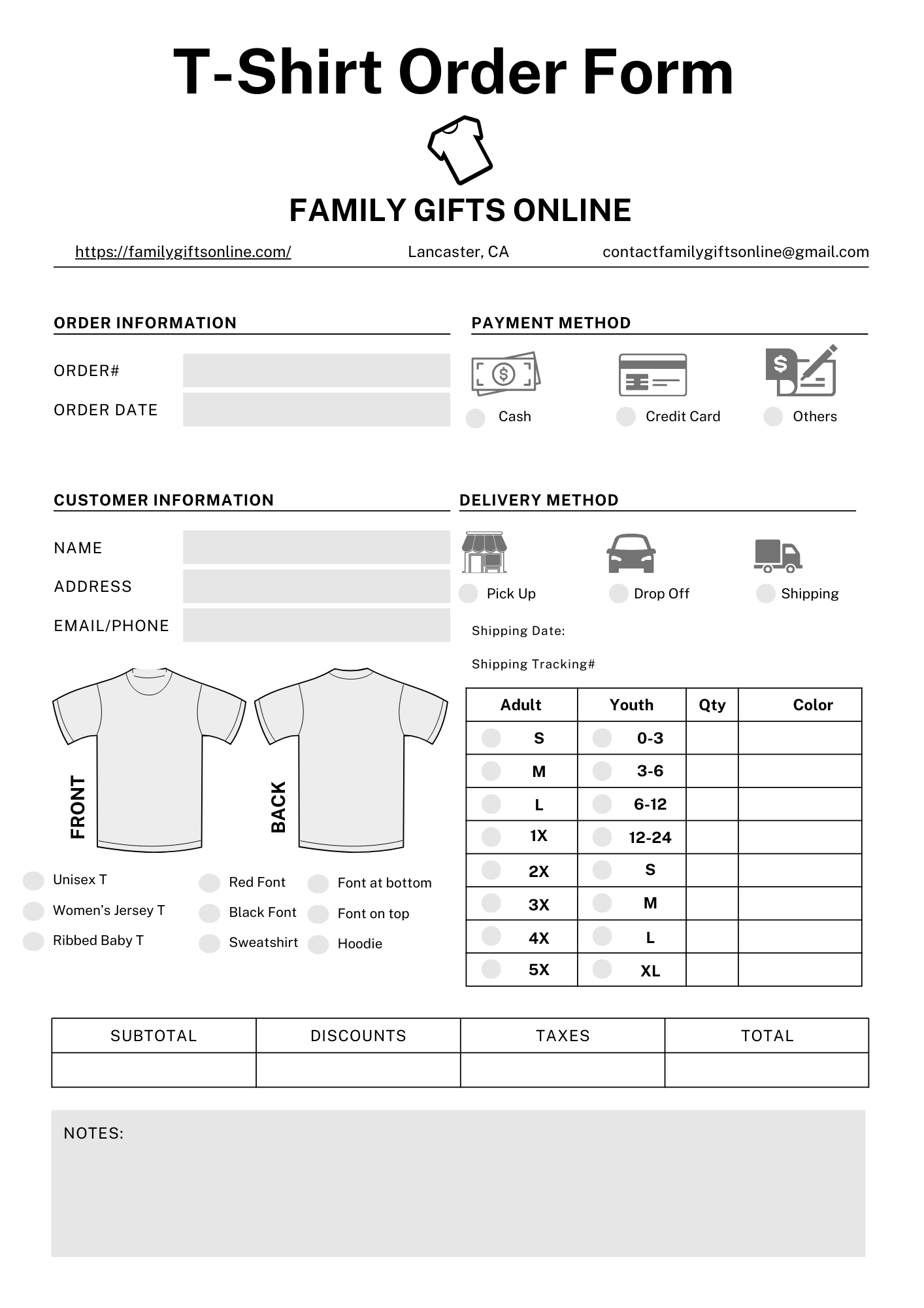 Order Form